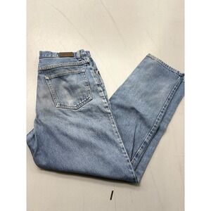 LL Bean Double L Natural Fit Men 33x32 100% Cotton Jeans Distressed